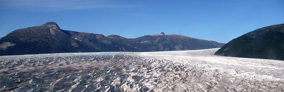 Mit Heli am Norris Gletscher